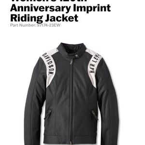 NWT Harley-Davidson Black and White Performance Jacket with Sporty Fit